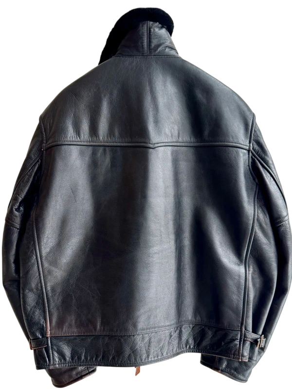 Aero Leather Co. Highwaymen Leather Jacket 44 back view. curated secondhand from Stable Studios