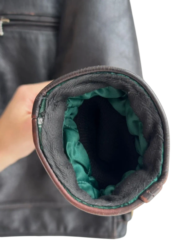 Aero Leather Co. Highwaymen Leather Jacket 44 detail view. curated secondhand from Stable Studios