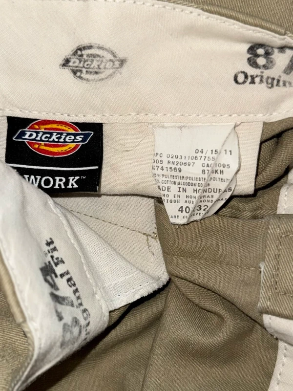 Dickies 874 W40 detail view, curated secondhand from Stable Studios